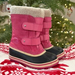 Sorel Pink and Black Kids' Winter Boots
